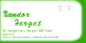 nandor herget business card